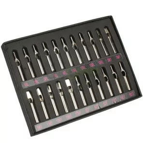 22Pcs Double arc Tattoo Stainless Steel Tips
