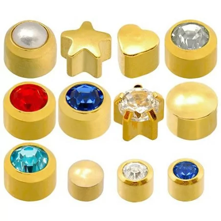 Caflon® sterile gold plated earrings kit (12 pairs)
