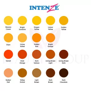 Intenze (geltonos - oranžinės - rudos) atspalvių pigmentai 30ml.