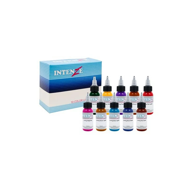 Intenze Ink Color Lining Series Collection 30 ml. 10 vnt