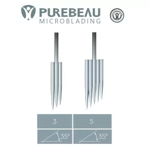 Purebeau microblading 3-galė adata (aparatui)