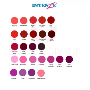 Intenze (raudonos - rausvos) atspalvių pigmentai 30ml.