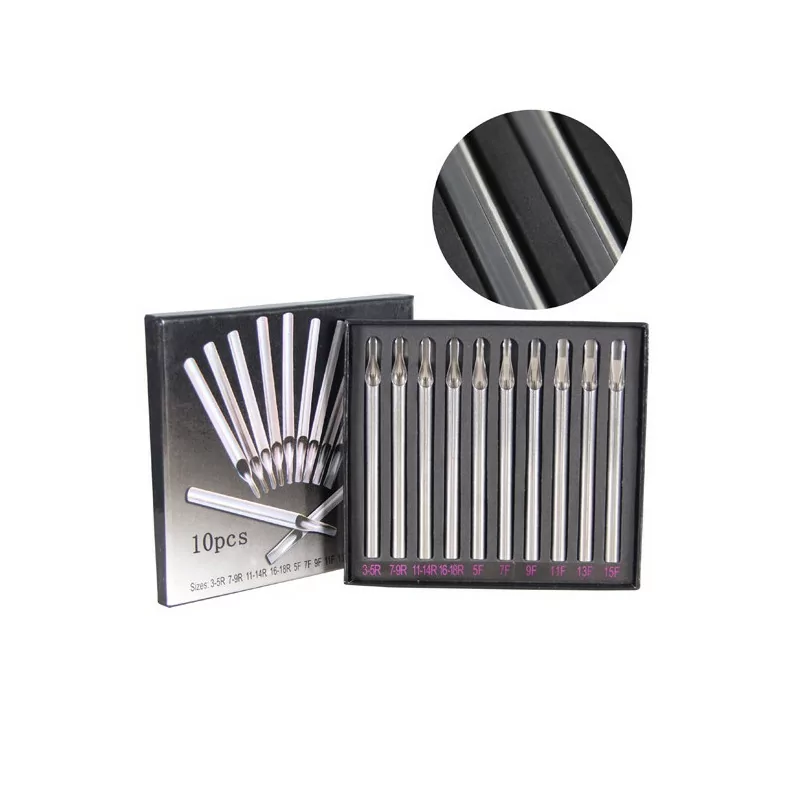 Double arc Tattoo Stainless Steel Tips (10pcs.)