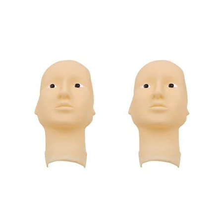 3D guminė galvos kaukė su atviromis akimis