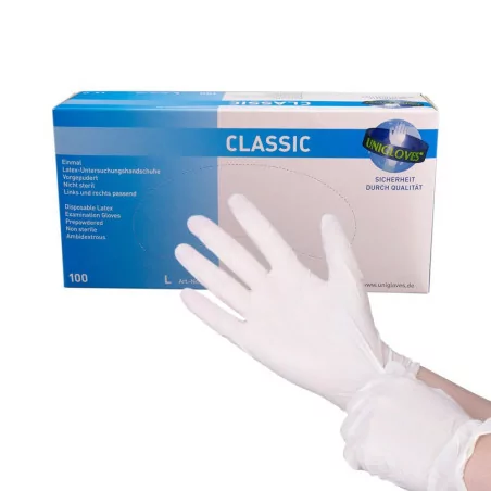 UNIGLOVES CLASSIC латексные перчатки XS - S - M - L - XL