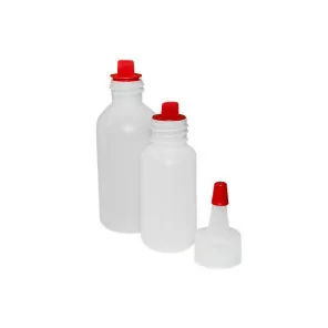 Plastikinis butelis - su dviem dangteliais (30 - 60ml.) 1 pcs.
