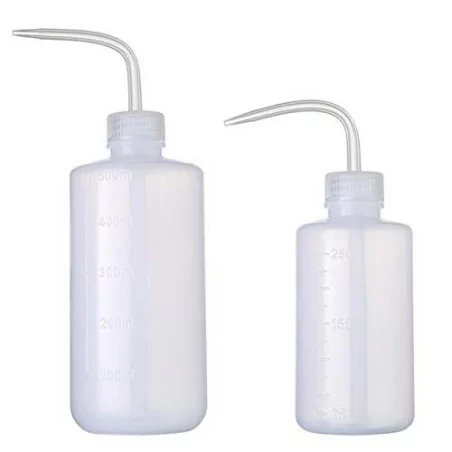 Plastic bottle with hoses