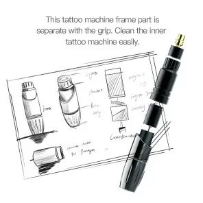 Melna rotējoša tetovēšanas mašīna