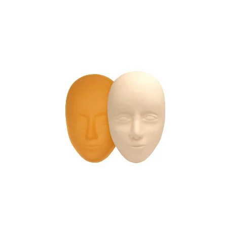 3D guminė galvos kaukė su atviromis akimis