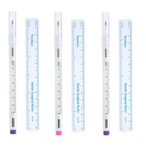 Tondaus Хирургический фиолетовый маркер 1.0mm для кожи с линейкой TS (Фиолетовый/Синий/Розовый)