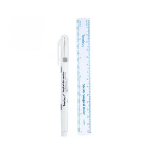Tondaus Хирургический маркер 0.5mm для кожи с линейкой TF03