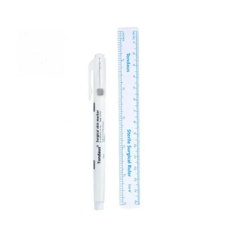 Tondaus Хирургический маркер 0.5mm для кожи с линейкой TF03