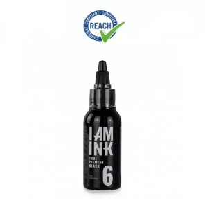 I Am Ink First Generation ,6 True Pigment Black (50ml) REACH 2022 Approved, i am ink pigmentai, tatuiravimo pigmentai