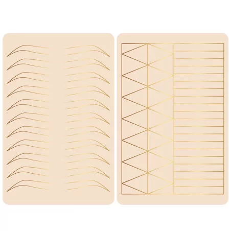 Golden Line 3D Double-sided Ombre Eyebrow Practice Skin (218x140x15mm) 1pcs.