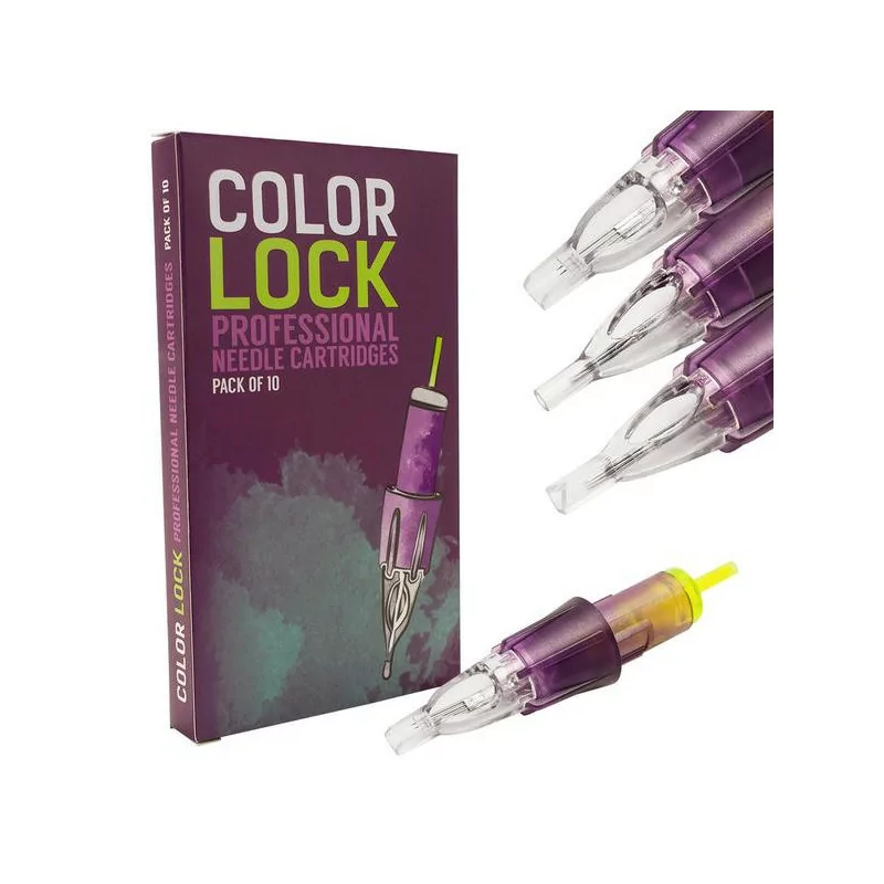Color Lock Round Tip Tatuiruočių ir PMU Kartridžai (1vnt)