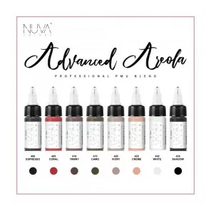 Nuva Colors Advanced Areola Pigmentų Rinkinys (8x15ml) REACH Approved